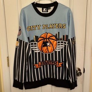 Starter City Players Basketball Slam Jam Sweatshirt Y2K Pullover